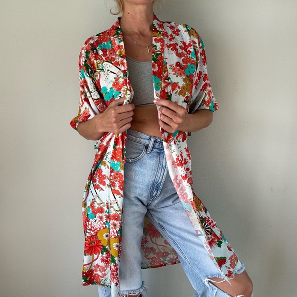 made in Japan Other - Vintage Japanese Floral Kimono Robe | Size 40 | Made in Japan